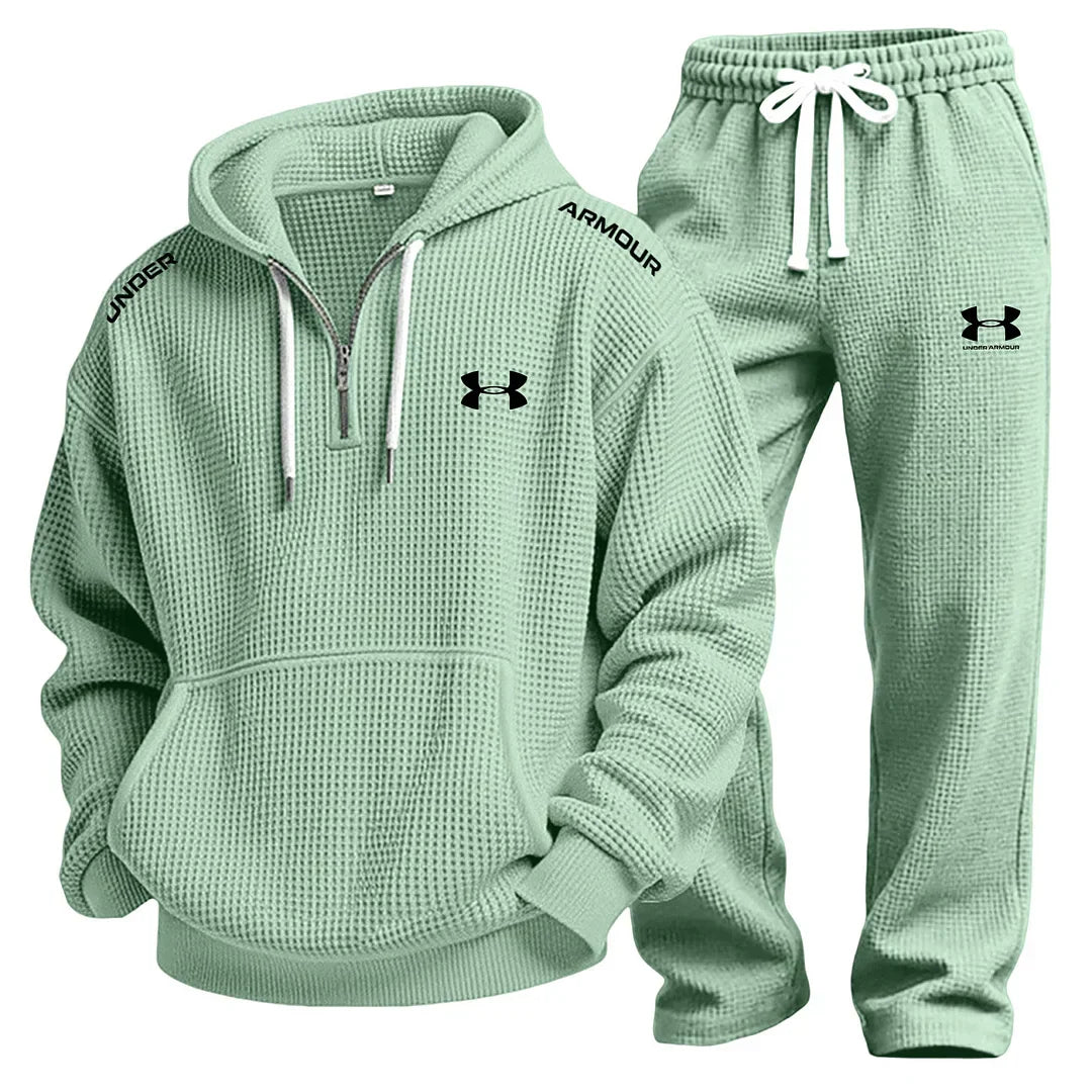 Waffle-Knit Performance Hoodie Jogger Set - Clearance Sale