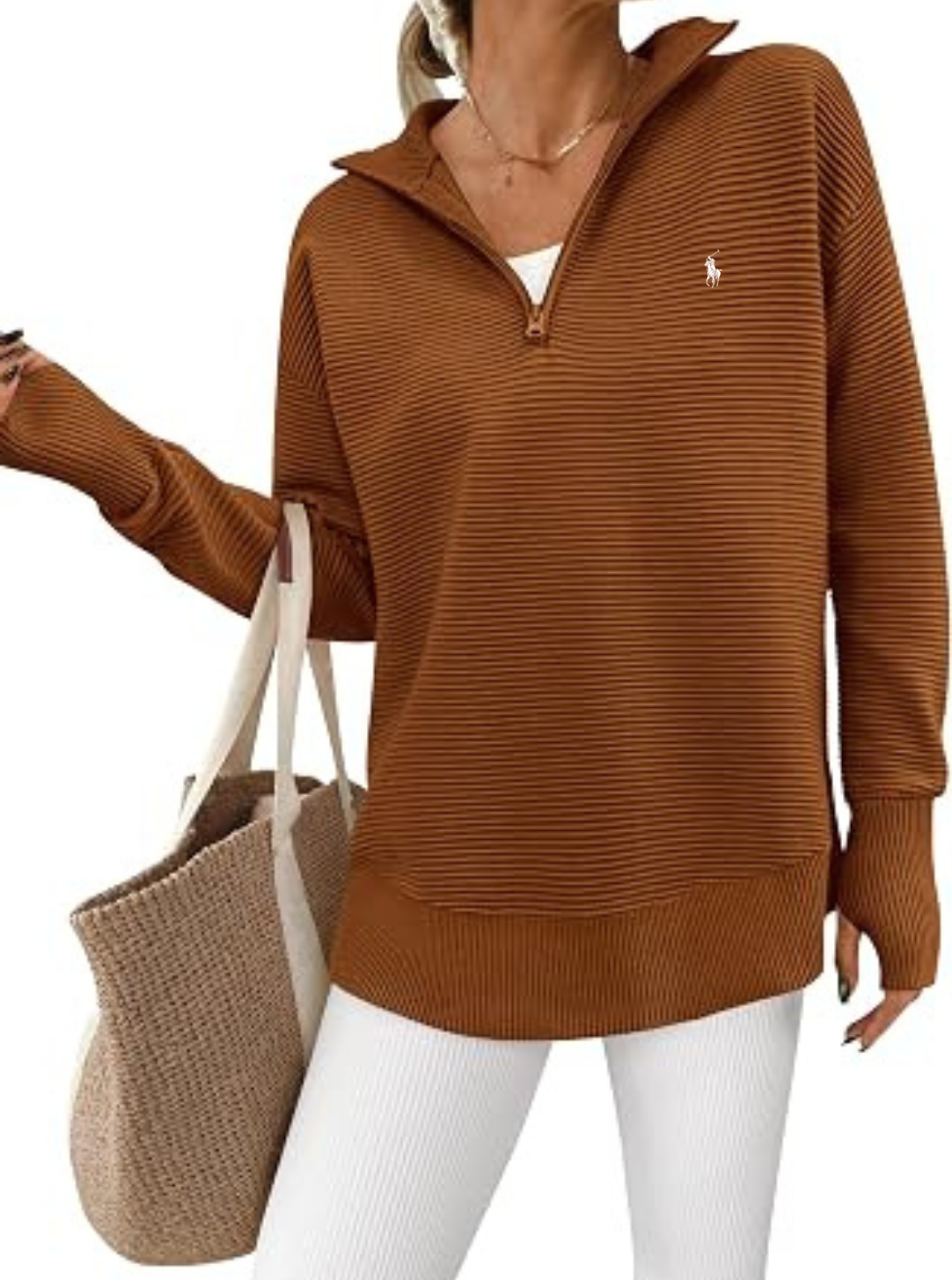 Textured Quarter-Zip Sweater