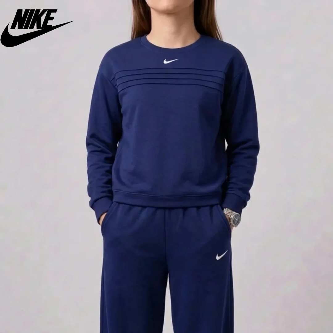 Women’s Round Neck Sweatshirt & Pants Set