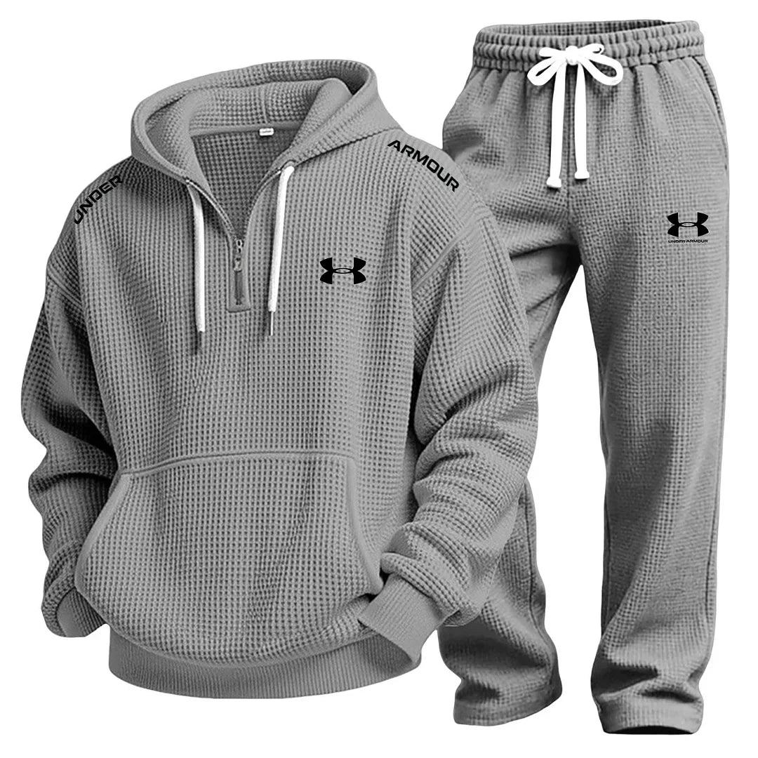 Waffle-Knit Performance Hoodie Jogger Set - Clearance Sale