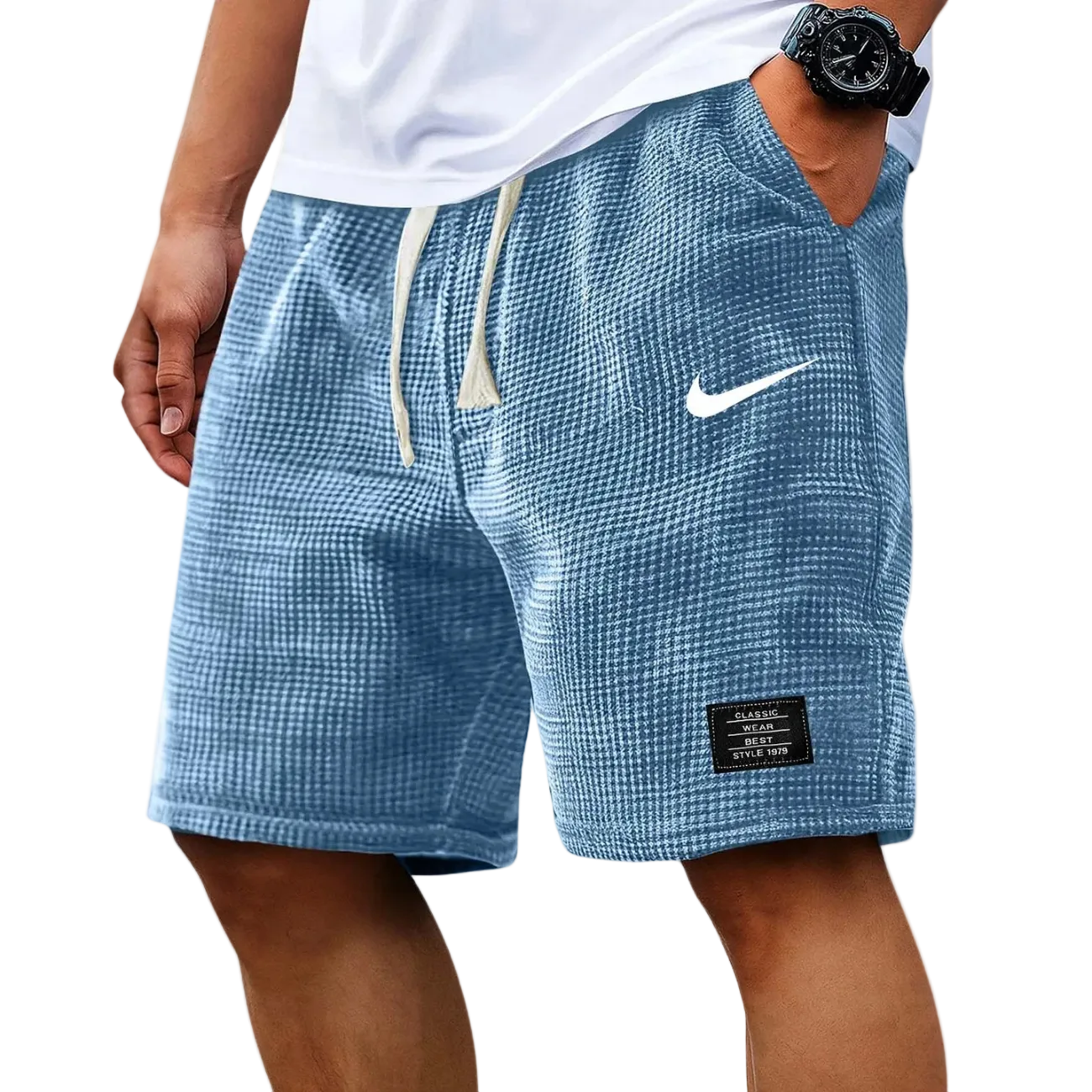 Textured Waffle Knit Shorts