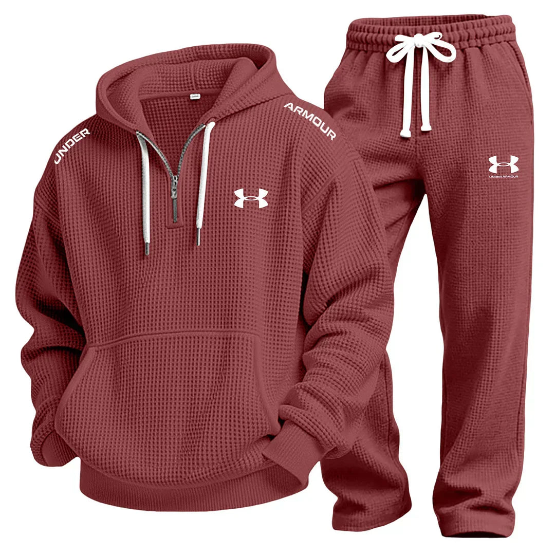 Waffle-Knit Performance Hoodie Jogger Set - Clearance Sale