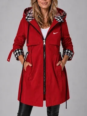 Women's Hooded Longline Zip Coat