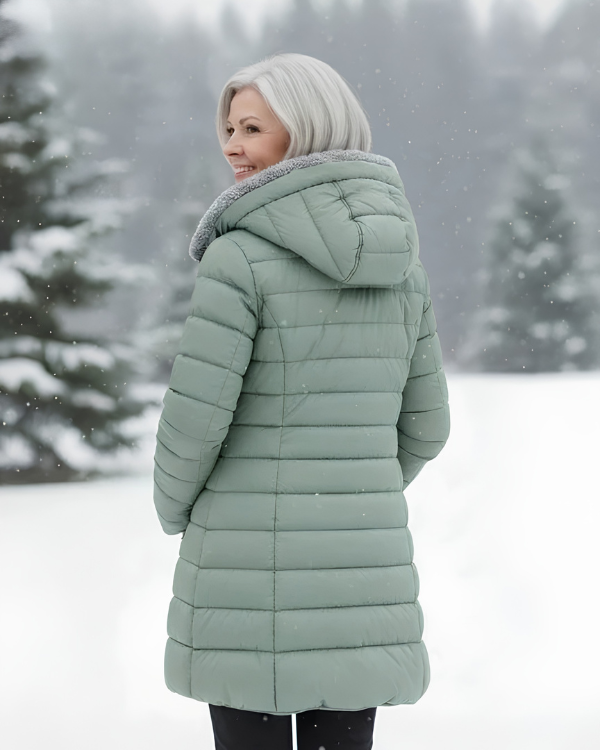 Quilted Hooded Longline Coat