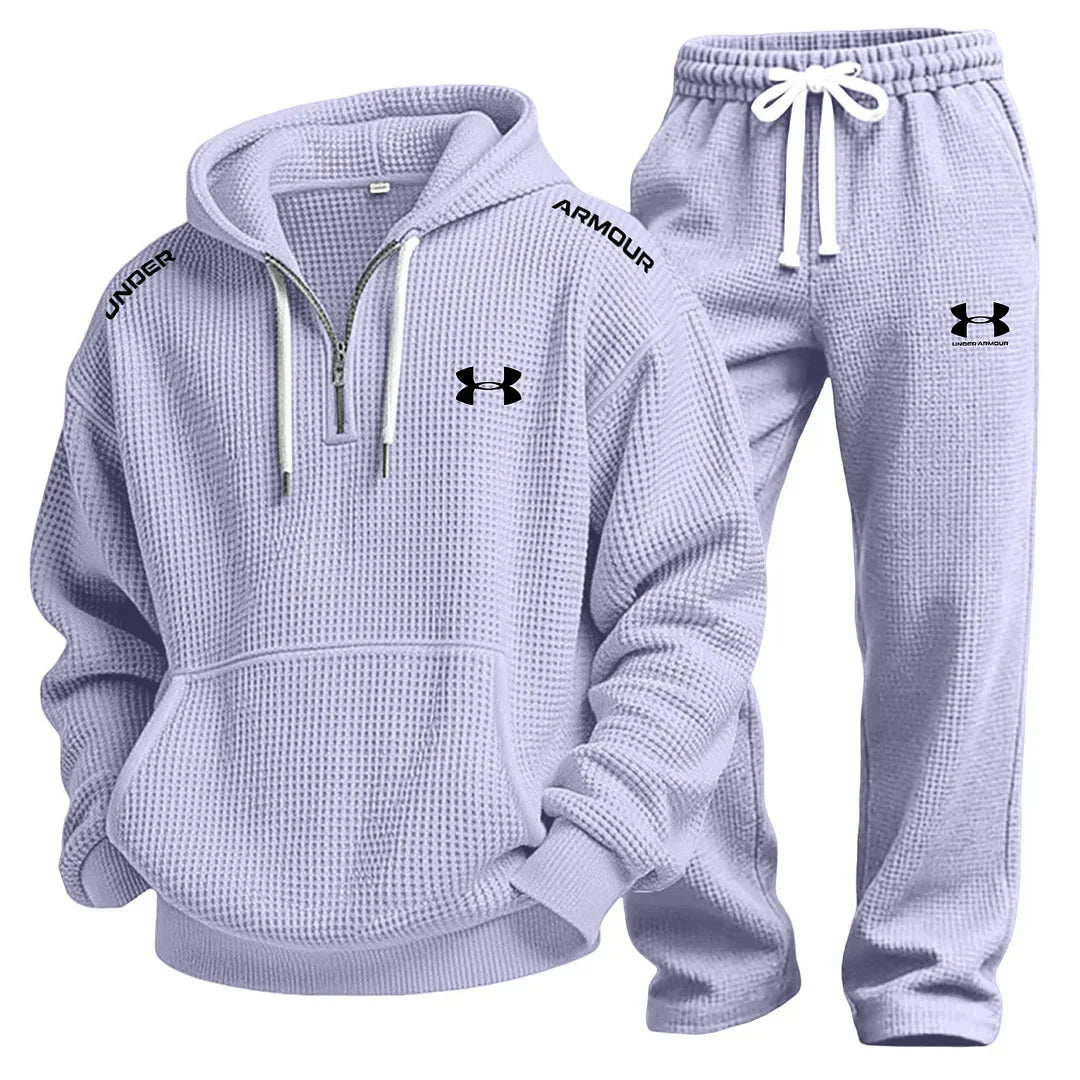 Waffle-Knit Performance Hoodie Jogger Set - Clearance Sale